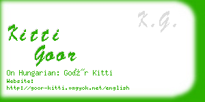 kitti goor business card